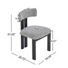 Fabric Upholstered Dining Chairs Set Of 2,Dining Room Chair With U Shaped Seats And Metal Legs,Kitchen Armless Dining Chair-Coolbibila - 4 of 4