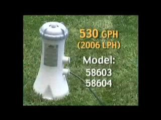 Intex 1500 GPH Gray Above Ground Pool Filter Pump