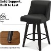 Counter Height Bar Stools, Upholstered Swivel Barstools Set of 2, Home Bar - 2 of 4