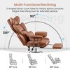 KERDOM Office Desk Chair, Big and Tall Executive Chair with Footrest, Ergonomic Reclining High Back Support, Brown - 4 of 4