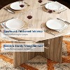 Round Dining Table for 4,43.3" Farmhouse Kitchen Table for Dining Room,Wooden Circle Dinner Tables - 3 of 4