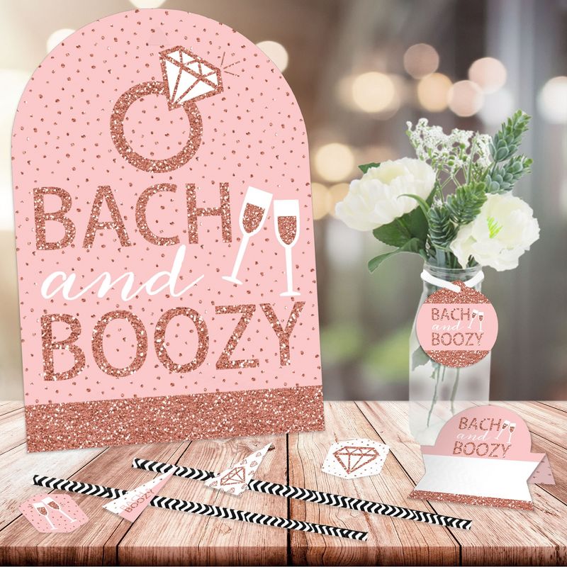 Big Dot of Happiness Bride Squad - DIY Rose Gold Bridal Shower or Bachelorette Party Bach and Boozy Signs - Drink Bar Decorations Kit - 50 Pieces, 2 of 9