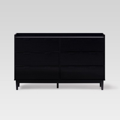 Mid-Century Modern Solid Wood 6 Drawer Double Dresser - Saracina Home