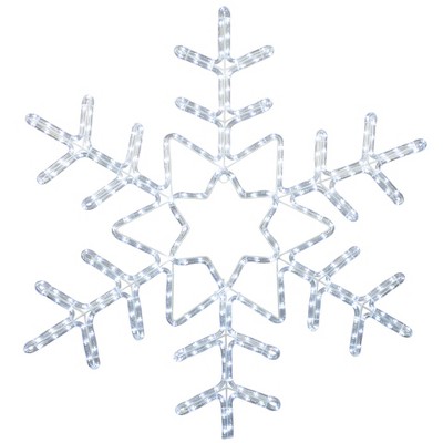 Novelty Lights Christmas LED Snowflake Sculpture, Made With LED Rope Light