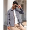 Clearlove Men's Plaid & Corduroy Paneled Shirt Textured Contrast Long-Sleeve Button-Up for Casual Layering - 3 of 4