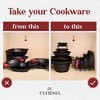 Cuisinel Pan Organizer - 2-PACK of Silicone-Coated Non-Slip 12" Heavy Duty Skillet Rack - 2 of 4
