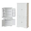 72 In chKitchen Pantry Cabinet,Pantry Storage Cabinet with 1 Drawer and 4 Doors, Adjustable Shelves,for Kitchen, Dining Room,  white - 4 of 4