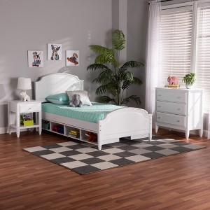 Baxton Studio Elise Classic and Transitional White Finished Wood Twin Size 3-Piece Bedroom Set - 1 of 4