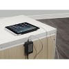 NicBex 18 inch Nightstand with 3 Drawers,Side Table with 2 USB Ports and Metal Round Handle,Bedside Table for Bedroom,Living Room,Brown/Gray/White - 4 of 4