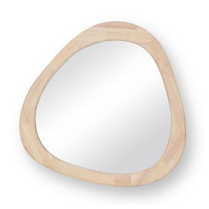 TOV Furniture Klaryss Wood Triangular Mirror in Natural Finish - 1 of 4