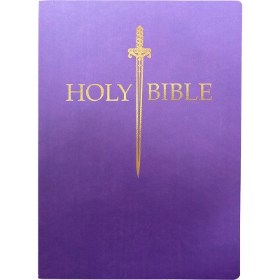 KJV Sword Bible, Large Print, Royal Purple Ultrasoft - (King James Version Sword Bible) by  Whitaker House (Leather Bound)