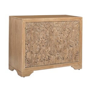 Treasure Trove Accents 2 Door Cabinet Carrabelle Light Natural: Mango Wood, Divided Storage, No Assembly Required - 1 of 4