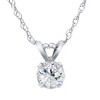 Pompeii3 5/8ct Round Diamond Solitaire Pendant 14K White Gold - 2 of 4