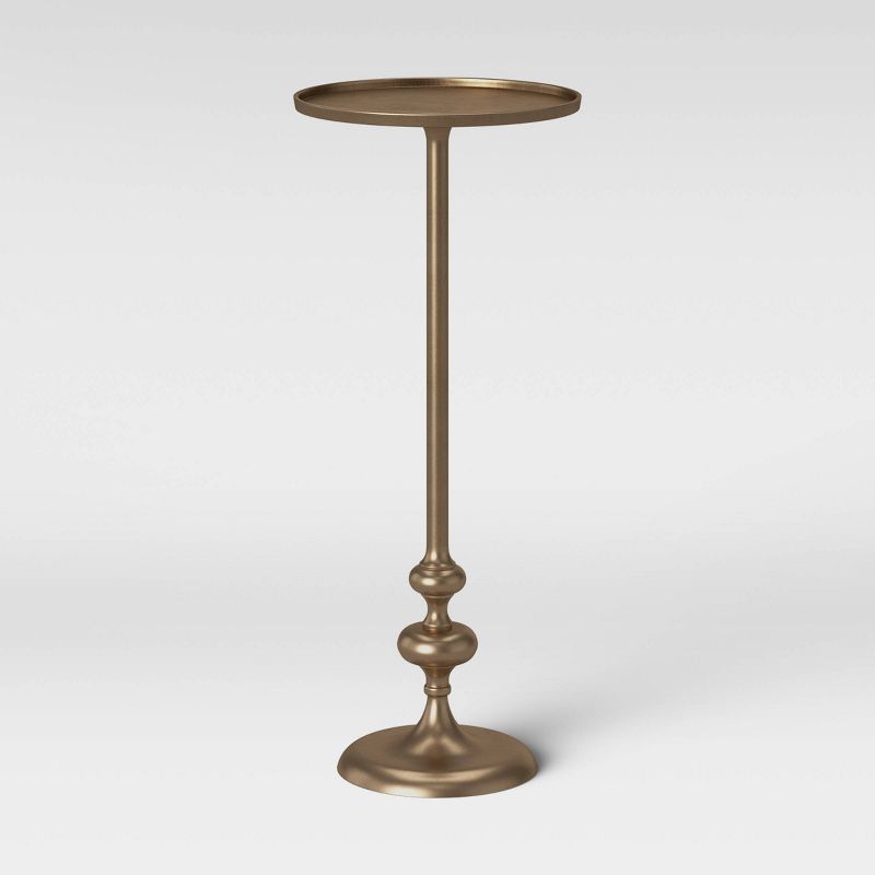 Londonberry Turned Accent Table Brass - Threshold&#153;, 1 of 11