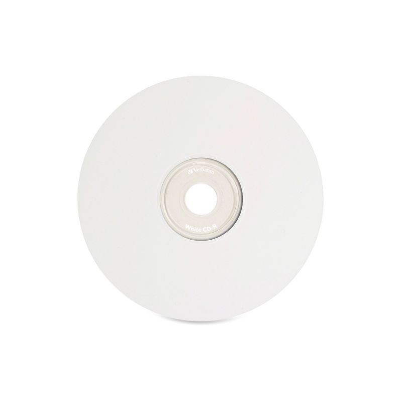 Verbatim CD-R 700MB 52X with Blank White Surface - 100pk Spindle, 2 of 3