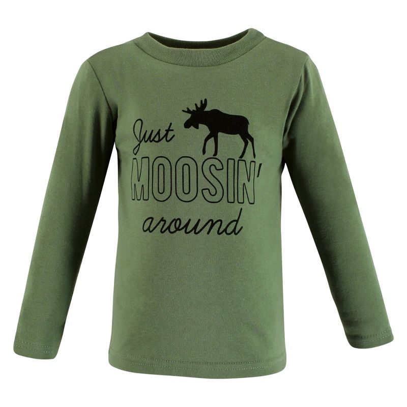 Hudson Baby Infant and Toddler Boy Long Sleeve T-Shirts, Animal Adventure, 4 of 8