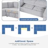 U Style Modular Combination Sofa Set, Sectional Sofa with Convertible Sofa Bed, USB and Type-C Interfaces, Footstool for Living Rooms, Offices - 4 of 4