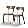 SKRAN Dining Chair Wooden Oak Natural Wood Chair Solid Chair Table Chair Wooden Living Room Chair Simple and Natural, Walnut - 2 of 4