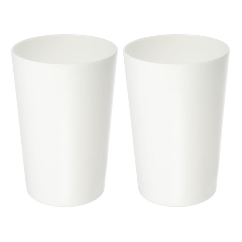 Unique Bargains Bathroom Toothbrush Tumblers PP Cup for Bathroom 4.92''x3.03'' 2pcs, 1 of 7