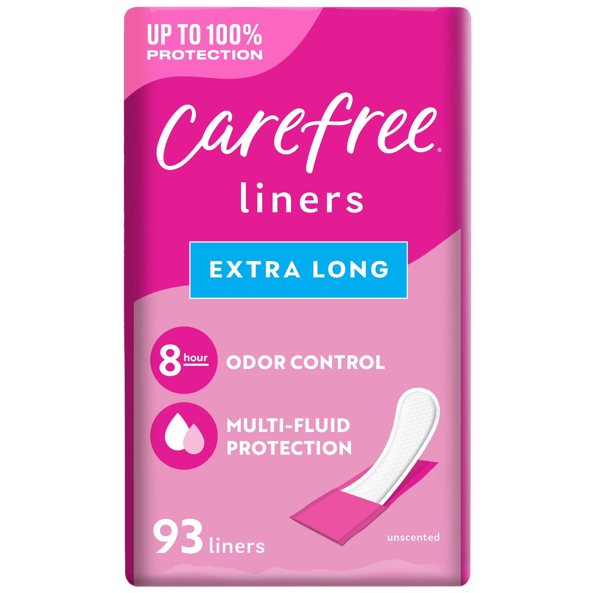 Carefree Wrapped Unscented Panty Liners To Go