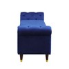 DOMETOUR Fluffy Fabric Bedroom Storage Bench - Cozy Upholstered Seat with Hidden Compartment - 4 of 4