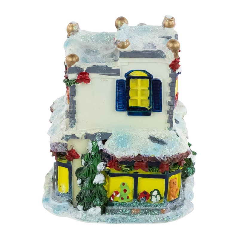 Northlight 4" Glittered Snowy Toy Shop Christmas Village Building, 4 of 6