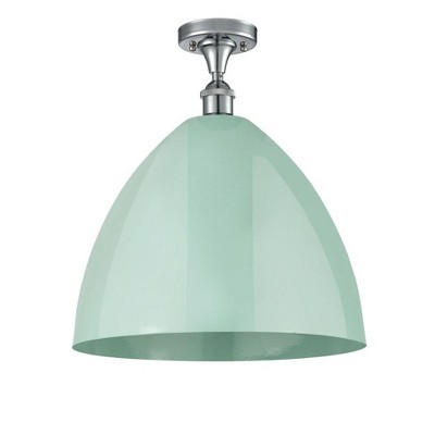 Plymouth Dome - 1 Light Semi-Flush Mount In Industrial Style-18.75 Inches Tall and 16 Inches Wide