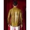 Lars Amadeus Men's Long Sleeves Party Nightclub Patterned Shiny Metallic Shirts - 3 of 4