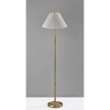 Adesso Jeremy Floor Lamp Antique Brass: Linen Shade, 3-Way Switch, Metal Body, UL Listed - 2 of 3