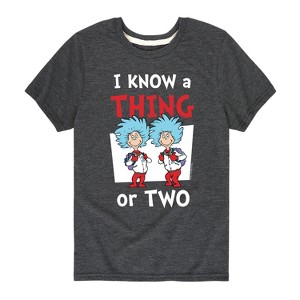 Boys' - Dr. Seuss - I Know A Thing Or Two School Short Sleeve Graphic T-Shirt - 1 of 4
