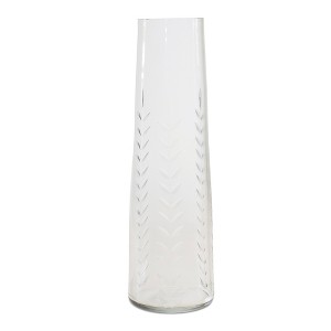 Etched Soda Lime Glass Vase 9"H - 1 of 1