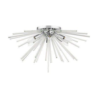 Elysium Crystal Globe 6-Light Polished Chrome LED Flush Mount