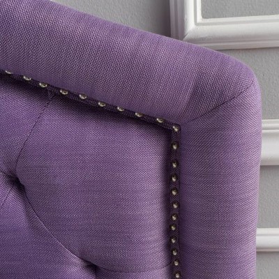 Contemporary Camelback Upholstered Headboard Full/Queen Size with Button Tufted Diamond Stitch & Nailhead Accents -Christopher Knight Home