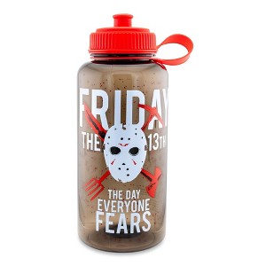 Silver Buffalo Friday The 13th "The Day Everyone Fears" Water Bottle | Holds 34 Ounces - 1 of 4