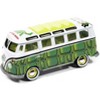 1965 Volkswagen Samba Bus "Turtle Wax" White and Green w/Graphics "Pop Culture" 2025 1/64 Diecast Model Car by Johnny Lightning - 2 of 3