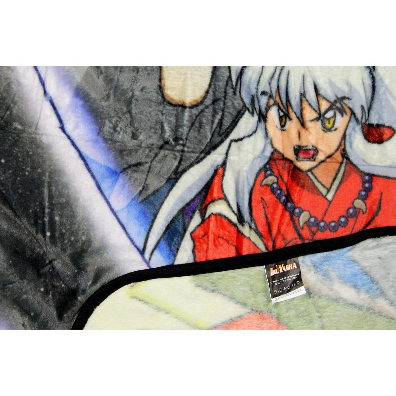 Inuyasha The Final Act Anime InuYasha and Naraku Plush Throw Blanket 45" x 60" Multicoloured, 4 of 5