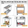2 Tier Metal Utility Cart,330 Lbs Metal Heavy Duty Collapsible Utility Cart On Wheels,for Mechanic, Garage,Workshop, Warehouse & Repair Shop，Gray - 4 of 4