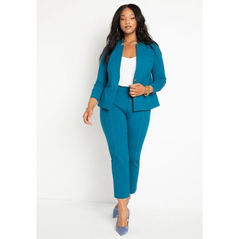 Eloquii Women's Plus Size Tall 9-to-5 Stretch Work Pant, 26 - Moroccan Blue  : Target