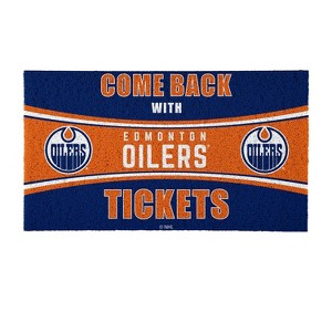 Evergreen Come Back with Tickets Edmonton Oilers 28" x 16" Woven PVC Indoor Outdoor Doormat - 1 of 4