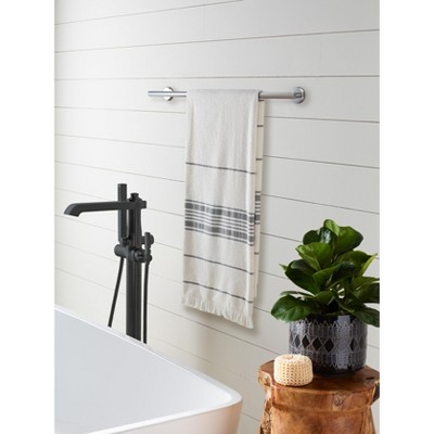 Polished Stainless Steel 24-Inch Wall Mounted Towel Bar