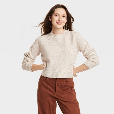 Buy STOP Textured Round Neck Acrylic Women's Sweater