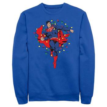 Men's Superman Christmas Lights Sweatshirt