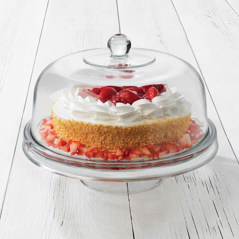 Libbey Selene 6-in-1 Multiuse Glass Server, Punch Bowl, Chip and Dip Bowl, Cake Stand, 3 of 10