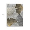 Gray Charcoal And Silver Floral Washable Indoor Outdoor Area Rug - 3 of 4