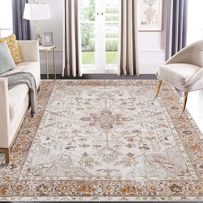 9x12 Area Rugs for Living Room Bedroom Non Slip Machine