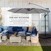 Best Choice Products 10ft Offset Hanging Outdoor Market Patio Umbrella w/ Easy Tilt Adjustment - 3 of 4