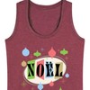 Women's - Instant Message - Christmas Retro Style Noel Graphic Racerback Tank - 2 of 4