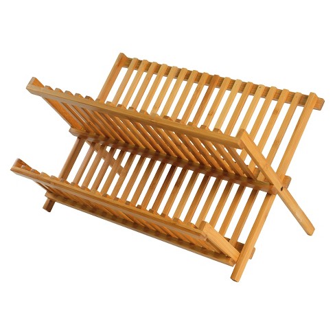 wooden dish racks and drainers