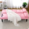 NicBex Modern Leather Tufted Loveseat Sofa Couch with Foldable Cup Holder & Sturdy Legs,2-Seat Lounge Sofa for Living Room,Apartment - 4 of 4