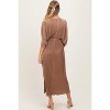 Pinkblush Mocha Pleated Satin Dolman Sleeve Maternity Maxi Dress - 3 of 3